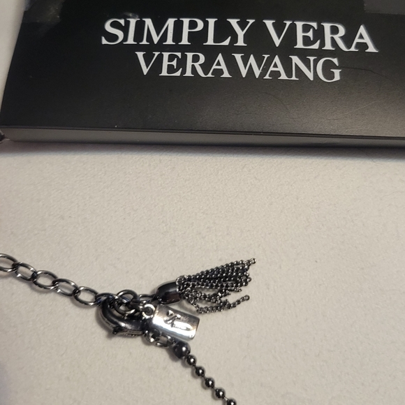 Simply Vera Gunmetal and Pearl Necklace - Picture 3 of 5